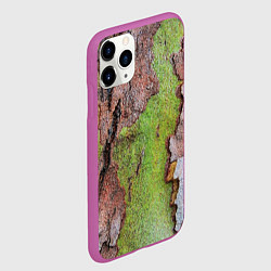 Чехол iPhone 11 Pro матовый Кора дерева, цвет: 3D-фиолетовый — фото 2