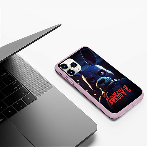 Чехол iPhone 11 Pro матовый Five Nights at Freddys Bonnie / 3D-Розовый – фото 3