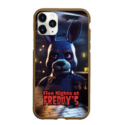 Чехол iPhone 11 Pro матовый Five Nights at Freddys Bonnie, цвет: 3D-коричневый