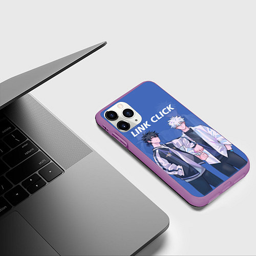 Чехол iPhone 11 Pro матовый Гуан Лу и Сяоши Чэн - Агенты времени / 3D-Фиолетовый – фото 3