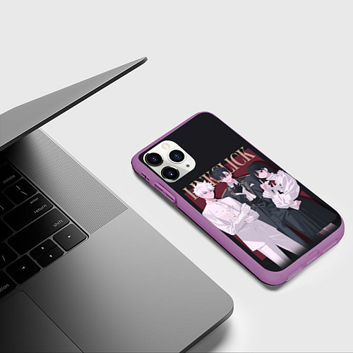 Чехол iPhone 11 Pro матовый Агенты времени - персонажи / 3D-Фиолетовый – фото 3