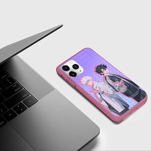Чехол iPhone 11 Pro матовый Персонажи - Агенты времени / 3D-Малиновый – фото 3