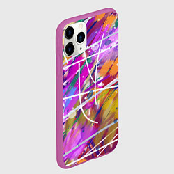 Чехол iPhone 11 Pro матовый Волна цвета, цвет: 3D-фиолетовый — фото 2