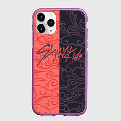Чехол iPhone 11 Pro матовый Strey Kids x Anime, цвет: 3D-фиолетовый