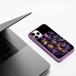 Чехол iPhone 11 Pro матовый Five Nights at Freddys art, цвет: 3D-фиолетовый — фото 2