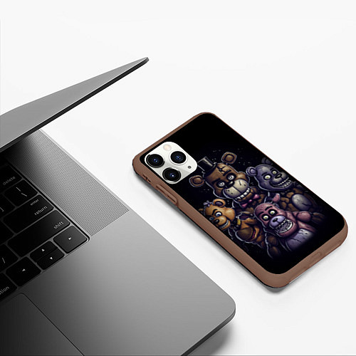 Чехол iPhone 11 Pro матовый Five Nights at Freddys / 3D-Коричневый – фото 3