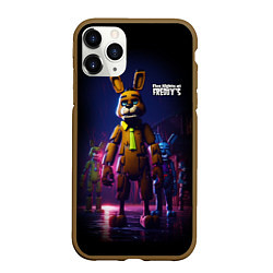 Чехол iPhone 11 Pro матовый Five Nights at Freddys horror, цвет: 3D-коричневый