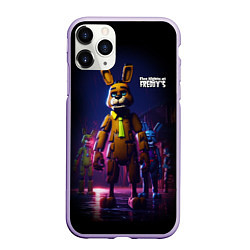 Чехол iPhone 11 Pro матовый Five Nights at Freddys horror, цвет: 3D-светло-сиреневый