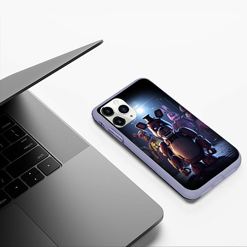 Чехол iPhone 11 Pro матовый Five Nights at Freddy / 3D-Светло-сиреневый – фото 3