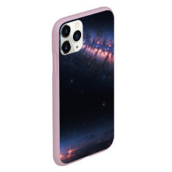 Чехол iPhone 11 Pro матовый Млечный путь в звездном небе, цвет: 3D-розовый — фото 2