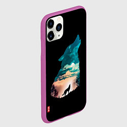 Чехол iPhone 11 Pro матовый Спектральный лунный свет, цвет: 3D-фиолетовый — фото 2