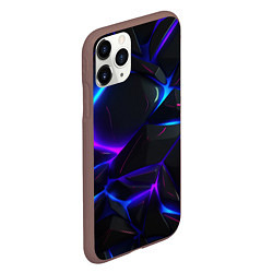 Чехол iPhone 11 Pro матовый Крупные неоновые объекты, цвет: 3D-коричневый — фото 2