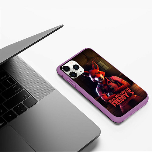 Чехол iPhone 11 Pro матовый Five Nights at Freddys Mangle / 3D-Фиолетовый – фото 3