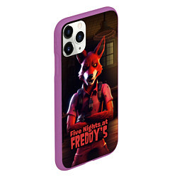 Чехол iPhone 11 Pro матовый Five Nights at Freddys Mangle, цвет: 3D-фиолетовый — фото 2