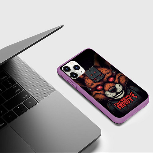 Чехол iPhone 11 Pro матовый Cyber Mangle / 3D-Фиолетовый – фото 3