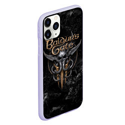 Чехол iPhone 11 Pro матовый Baldurs Gate 3 dark logo, цвет: 3D-светло-сиреневый — фото 2