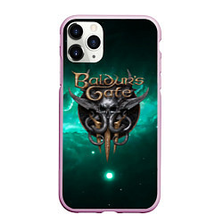 Чехол iPhone 11 Pro матовый Baldurs Gate 3 logo green, цвет: 3D-розовый