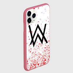 Чехол iPhone 11 Pro матовый Alan walker брызги, цвет: 3D-малиновый — фото 2