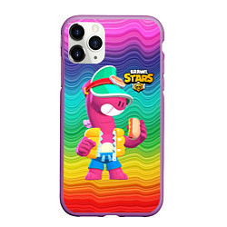 Чехол iPhone 11 Pro матовый Doug Brawl stars, цвет: 3D-фиолетовый