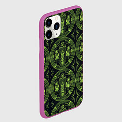 Чехол iPhone 11 Pro матовый Орнамент маори, цвет: 3D-фиолетовый — фото 2