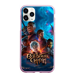 Чехол iPhone 11 Pro матовый Baldurs Gate 3 персонажи, цвет: 3D-розовый