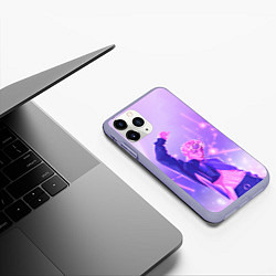 Чехол iPhone 11 Pro матовый Хёнджин на концерте - Стрей Кидс, цвет: 3D-светло-сиреневый — фото 2