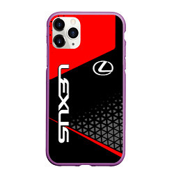 Чехол iPhone 11 Pro матовый Lexus - red sportwear, цвет: 3D-фиолетовый