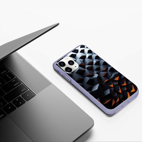 Чехол iPhone 11 Pro матовый Объемные углы / 3D-Светло-сиреневый – фото 3