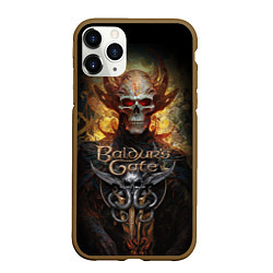 Чехол iPhone 11 Pro матовый Baldurs Gate 3 diablo, цвет: 3D-коричневый