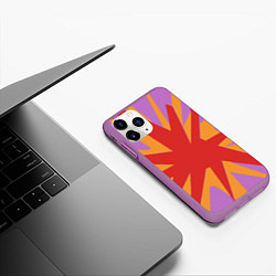 Чехол iPhone 11 Pro матовый Символ Корфу - Греция, цвет: 3D-фиолетовый — фото 2