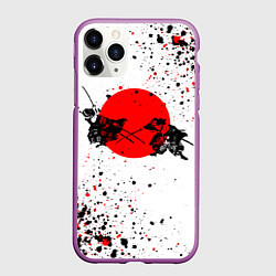Чехол iPhone 11 Pro матовый Два самурая, цвет: 3D-фиолетовый