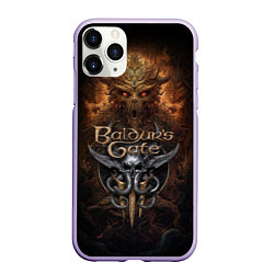 Чехол iPhone 11 Pro матовый Baldurs Gate 3 demon, цвет: 3D-светло-сиреневый