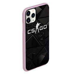 Чехол iPhone 11 Pro матовый CSGO silver black, цвет: 3D-розовый — фото 2