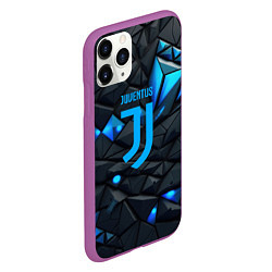 Чехол iPhone 11 Pro матовый Blue logo Juventus, цвет: 3D-фиолетовый — фото 2