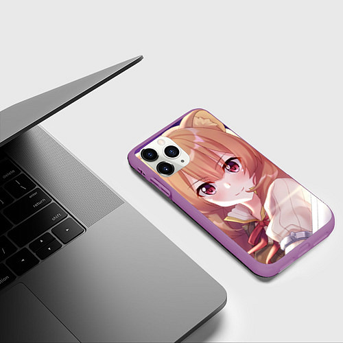 Чехол iPhone 11 Pro матовый Восхождение Героя Щита Рафталия / 3D-Фиолетовый – фото 3