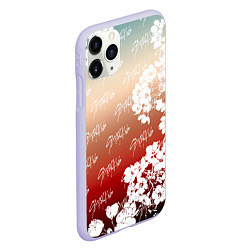 Чехол iPhone 11 Pro матовый Stray Kids flowers, цвет: 3D-светло-сиреневый — фото 2