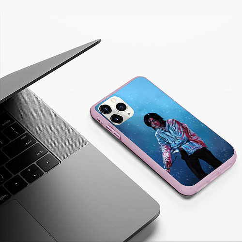 Чехол iPhone 11 Pro матовый Хёнджин на концерте - Stray Kids / 3D-Розовый – фото 3