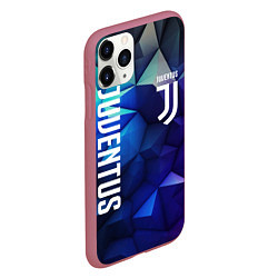 Чехол iPhone 11 Pro матовый Juventus logo blue, цвет: 3D-малиновый — фото 2