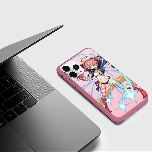 Чехол iPhone 11 Pro матовый О моём перерождении в слизь Милим Нава / 3D-Малиновый – фото 3