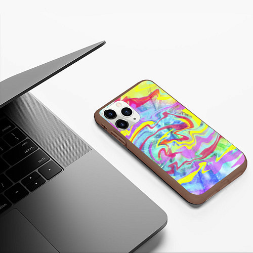 Чехол iPhone 11 Pro матовый Flash of colors / 3D-Коричневый – фото 3