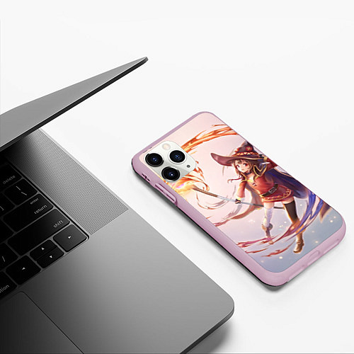 Чехол iPhone 11 Pro матовый Коносуба Мэгумин / 3D-Розовый – фото 3