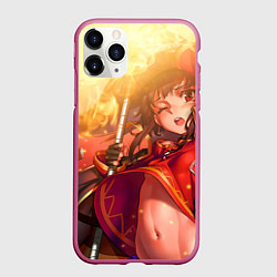 Чехол iPhone 11 Pro матовый Коносуба Мэгумин, цвет: 3D-малиновый