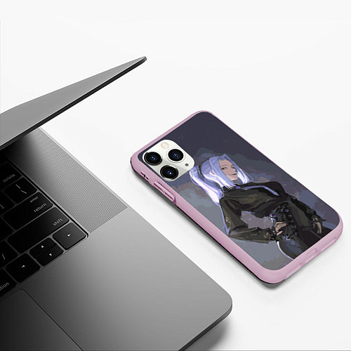 Чехол iPhone 11 Pro матовый Мей Мей - Магическая битва / 3D-Розовый – фото 3