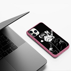 Чехол iPhone 11 Pro матовый Трафальгар и Чоппер - Ван пис, цвет: 3D-малиновый — фото 2