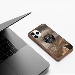 Чехол iPhone 11 Pro матовый Baldurs Gate 3 Logo, цвет: 3D-коричневый — фото 2