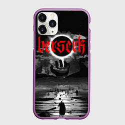 Чехол iPhone 11 Pro матовый Берсерк и закат, цвет: 3D-фиолетовый