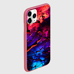Чехол iPhone 11 Pro матовый Светящаяся Земля, цвет: 3D-малиновый — фото 2