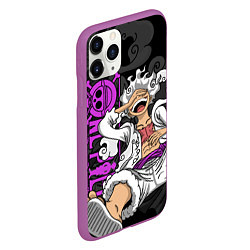 Чехол iPhone 11 Pro матовый One piece - Gear 5- purple, цвет: 3D-фиолетовый — фото 2