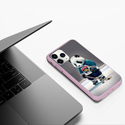 Чехол iPhone 11 Pro матовый Panda striker of the Florida Panthers, цвет: 3D-розовый — фото 2