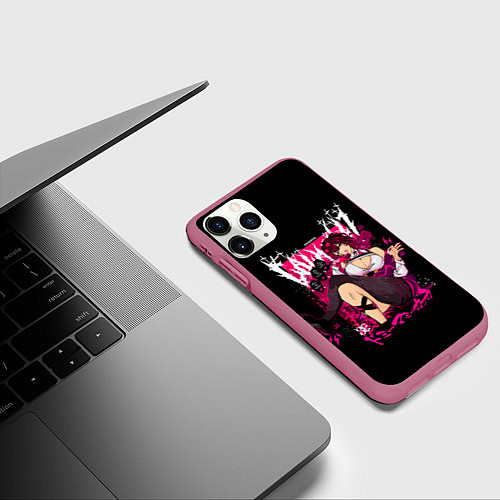 Чехол iPhone 11 Pro матовый Кафка - Хонкай / 3D-Малиновый – фото 3
